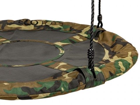 NEST SWING Kids  Canvas Frying Saucer Tree Swing Large Seating camo_01