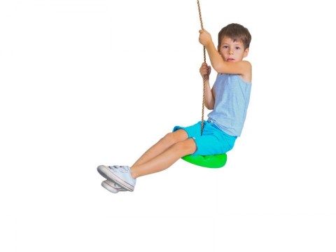 disc button single swing with rope and hanger for kids flower shaped8