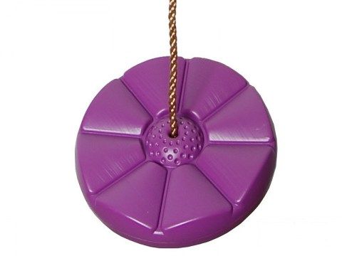 round disc button kids swing seat with adjustable ropes