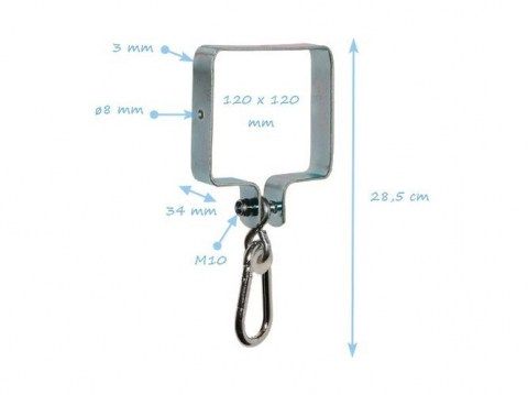 swing hook swing hanger large for swing set galvanized steel anti rust square wood with carabiner spring-snap hook heavy duty carabiner clip_00