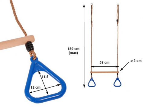 trapeze wit gymrings blue