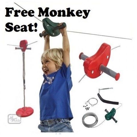 zip wire full package monkey seat for kids zip line domestic